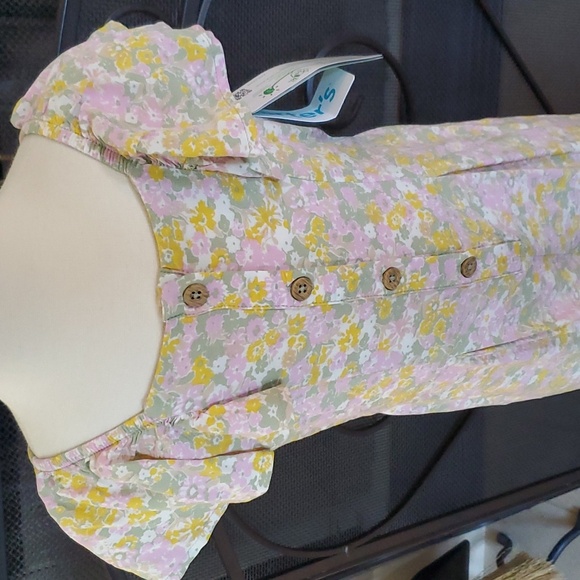 Toddler Girls Carter's Floral Jumpsuit Multi Pastels Flowers Size 2T 3T 5T NWT - Picture 4 of 6
